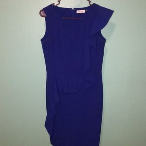 Blue Calvin Klein midi dress